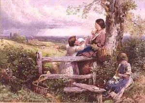 The Rustic Stile by Myles Birket Foster