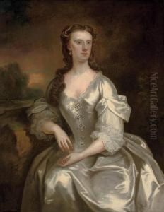 Portrait Of Lady Georgina Spencer (d.1780), Later Countess Cowper by John Vanderbank