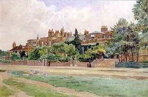 Wrens and Faradays houses at Hampton Court by E.H. Fitchew