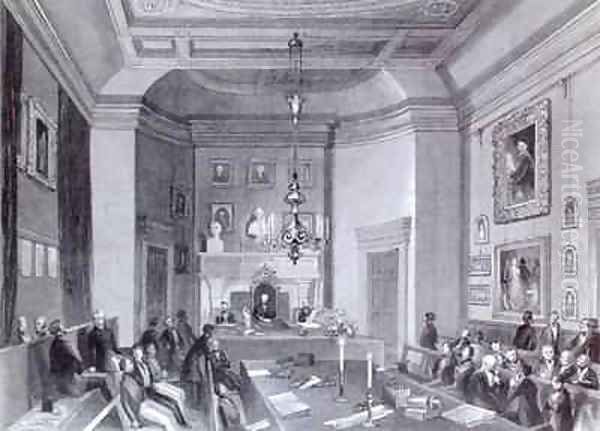 View of the Interior of Somerset House, Showing a Meeting of the Royal Antiquarian Society - view 1