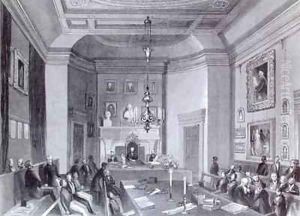 View of the Interior of Somerset House, Showing a Meeting of the Royal Antiquarian Society by Frederick William Fairholt