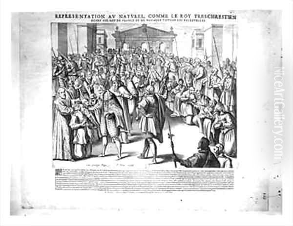 Henri IV 1553-1610 curing the sufferers of scrofula - view 1