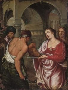 Salome With The Head Of Saint John The Baptist by Francesco Vanni