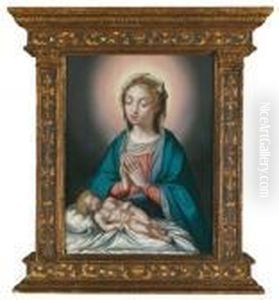 La Madonna In Preghiera Con Cristo Dormiente