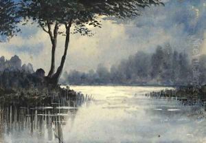 Landscape with a lake by William Percy French