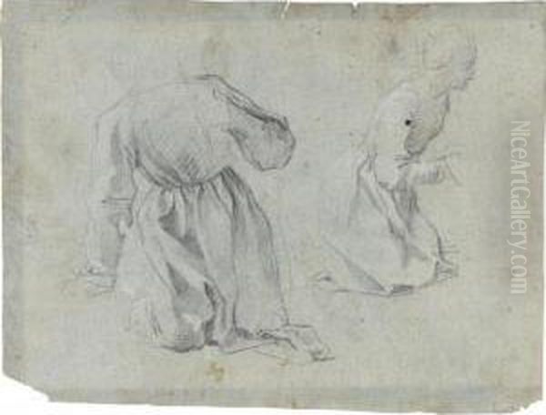 Two Studies Of A Kneeling Woman Verso - view 1