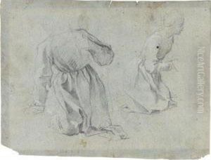 Two Studies Of A Kneeling Woman Verso