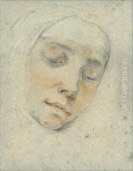 Portrait Of Pasitea Crogi, Her Eyes Closed - view 1