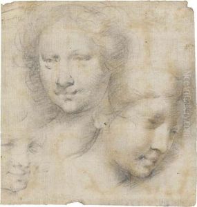 Trois Tetes De Femmes by Francesco Vanni