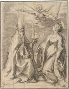 Ss. Blaise And Catherine Of Alexandria by Francesco Vanni