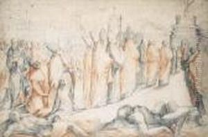 Saint Gregory The Great Staying
The Plague In A Procession Leadingto The Castel Sant'angelo by Francesco Vanni