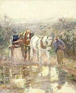 Horses and Cart by Harry Fidler