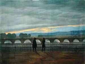 August Bridge in Dresden by Caspar David Friedrich