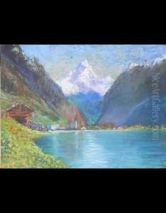 Paesaggio Con Lago Alpino by Gerelamo Varese