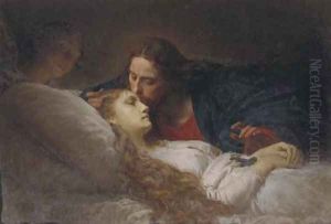 The awakening of the daughter of Jaaris by Ernesto Fontana
