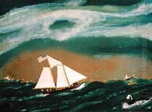 Fishing Schooner Josephine on the Grand Banks by John O.J. Frost