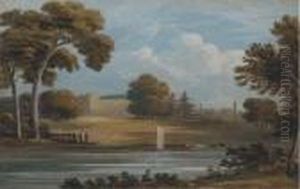 Syon House From The Thames by Cornelius Varley