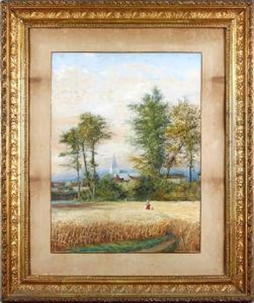 Figures In A Cornfield - view 1