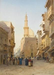 Street Scenes In Cairo by John Jnr. Varley