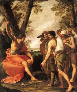 Saint John the Baptist preaching to the multitude by Francesco Fracanzano