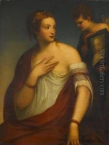 Venus At Her Toilette With Cupid