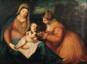 Santa Dorotea Offre Fiori E Frutti Al Bambino Gesu by (Alessandro) Padovanino (Varotari)