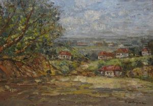 Peisajpe Malul Rului by Partog Vartanian