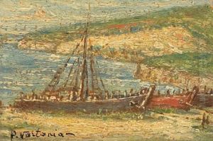 Ships At The Quayside by Partog Vartanian