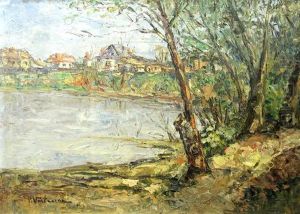 Houses At The Border Of The Pond