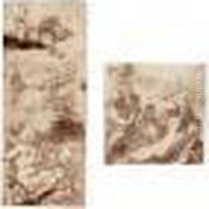 Two Separate Studies : Colle Val D'elsa And San Gimignano; The Siege Of Porto Ercole