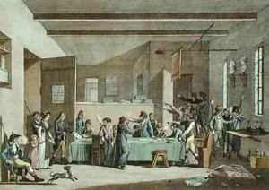 Interior of a Revolutionary Committee in 1792-93 by Alexandre Evariste Fragonard