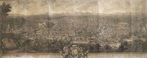 Prospetto D. Alma Citta Di Roma
Visto Dal Monte Gianicolo E Sotto Gli Auspici Della Sac. Maesta Catto.
Di Carlo Iii Re Delle Spagne. Disegnato E Inciso E Dedicato Alla Maesta
Sua Da Giuseppe Vasi Conte Palatino E Cavaliere Dell'aula Lateranense
Ne by Giuseppe Vasi