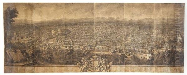 Prospetto Dell'alma Citta Di Roma Visito Dal Monte Janiculo - view 1