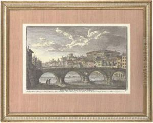 Fianco Della Strada Giulia Dalla Parte Del Tevere; And Porto Di Ripa Grande by Giuseppe Vasi