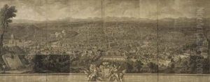 Prospetto Del'alma Citt' Di Roma Visto Del Monte Giancolo (on 12sheets) by Giuseppe Vasi