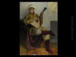 Der Dichter Sergei Jessenin Im Kostum by Viktor Vasnetsov