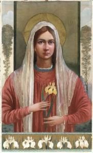 Portrait Of A Saint by Viktor Vasnetsov
