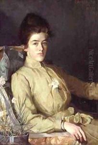 Portrait of a young woman by Charles Wellington Furse