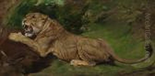 A Lioness Ready To Pounce - view 1