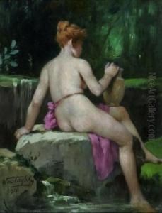 Badende Am Waldbach Badende Am Waldbach