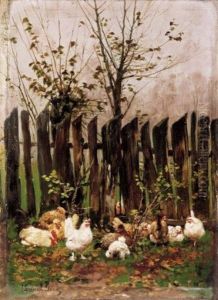 Poultry Yard by Geza Vastagh