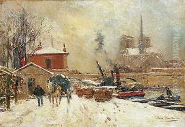Paris, Les Quais Sous La Neige - view 1