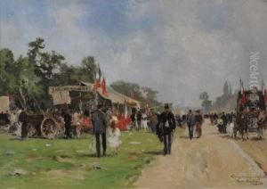 La Fete Nationale Du 14 Juillet A Longchamps by Pierre Vauthier