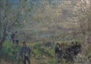 Un Dimanche De Campagne A Paris
Huile Sur Panneau by Pierre Vauthier