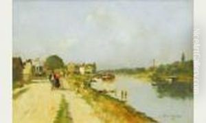 Promeneurs Au Bord De L'eau Promeneurs Au Bord De L'eau