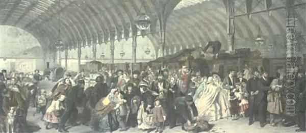 The Railway Station, by F.Holl - view 1