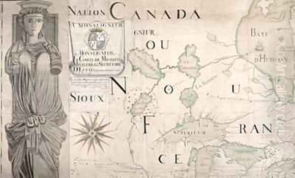 Map of Nouvelle France Canada - view 1