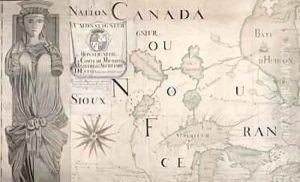 Map of Nouvelle France Canada