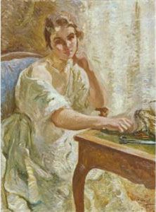 Jeune Femme A La Table