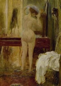 Female Nude Wearing A Hat.